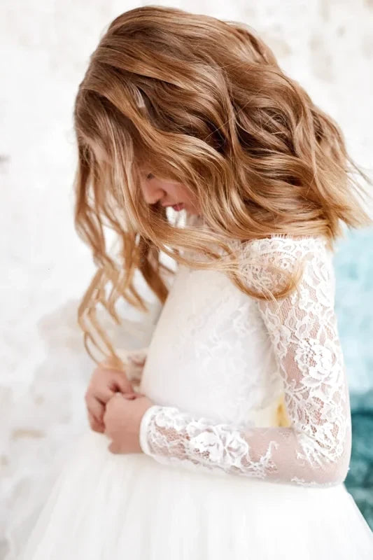 Robe Blanche Tulle Fille - Maison Tulle