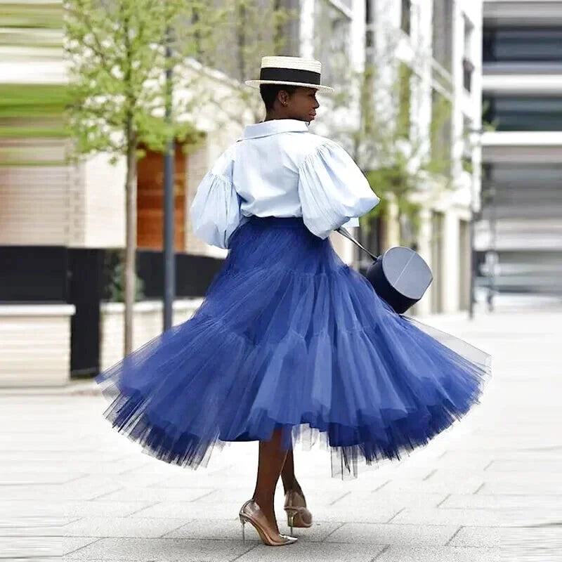 Jupe Tulle Bleu Marine - Maison Tulle