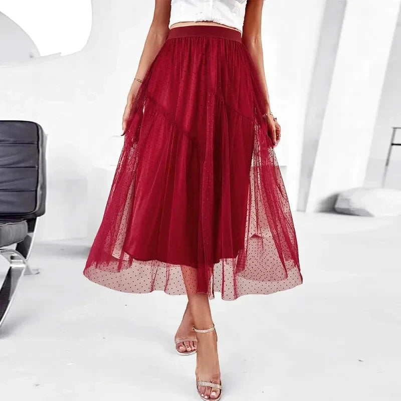 Jupe en tulle rouge best sale