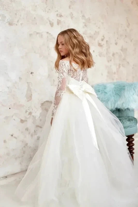 Robe Blanche Tulle Fille - Maison Tulle
