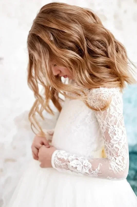 Robe Blanche Tulle Fille - Maison Tulle