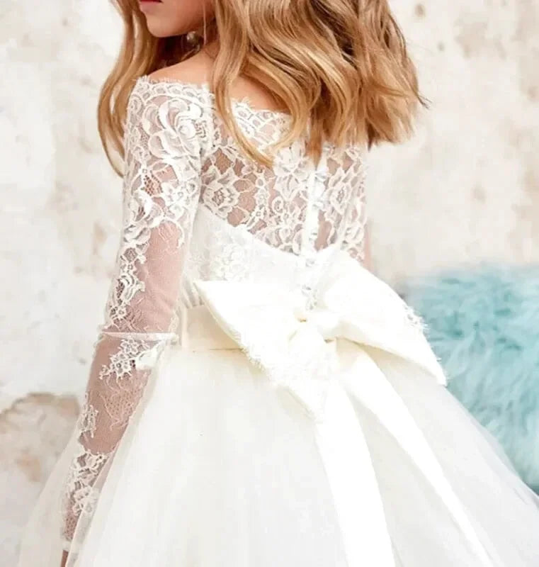 Robe Blanche Tulle Fille - Maison Tulle