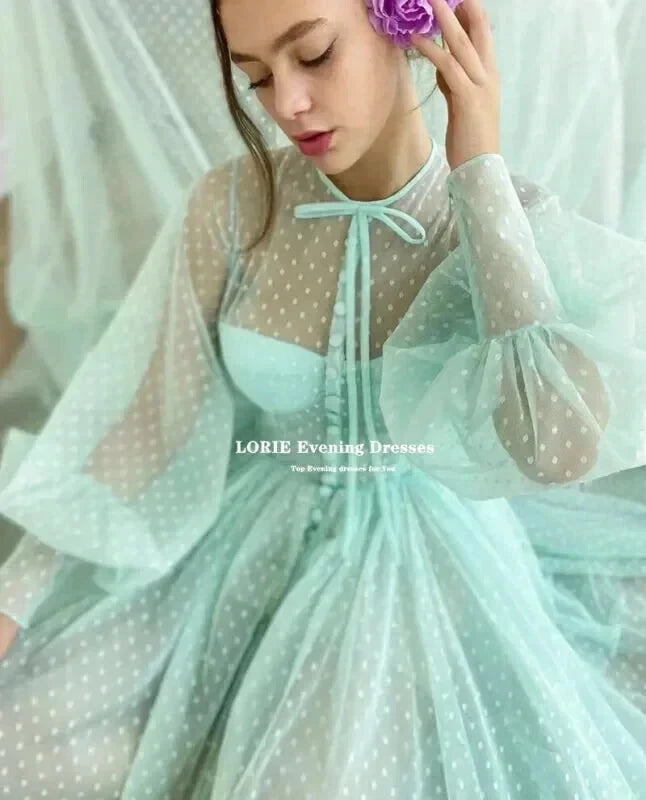 Robe Tulle Vert D'eau - Maison Tulle