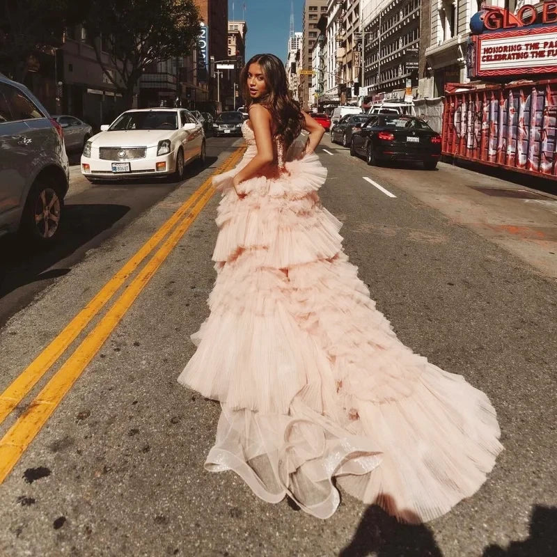 Robe de Mariée en Tulle Rose Pâle - Maison Tulle