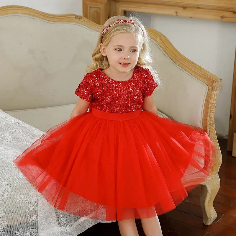 Robe Fille Tulle Rouge - Maison Tulle