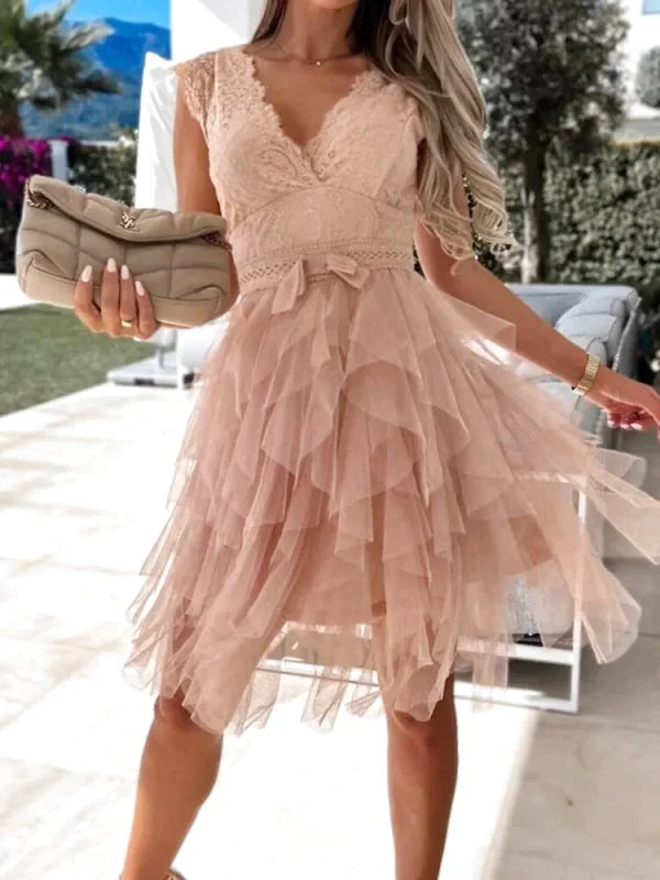 Robe Tulle Rose Poudré - Maison Tulle