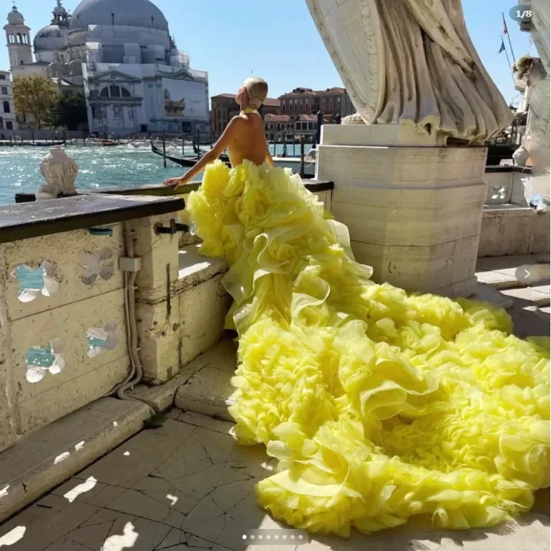 Robe Tulle Jaune - Maison Tulle