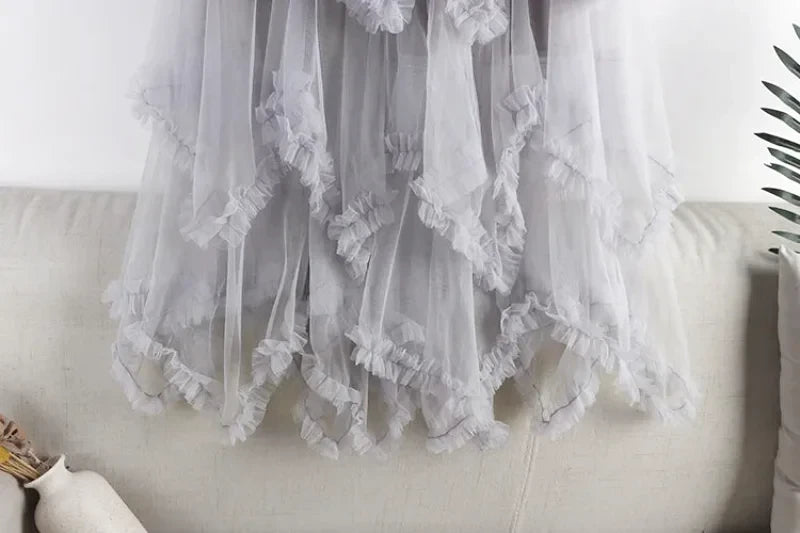 Jupe en Tulle Grise - Maison Tulle