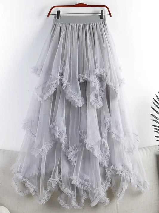 Jupe en Tulle Grise - Maison Tulle