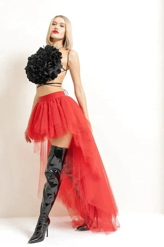 Jupe en Tulle Rouge pour Carnaval - Maison Tulle