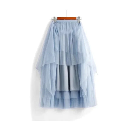 Jupe Longue Tulle Bleu - Maison Tulle