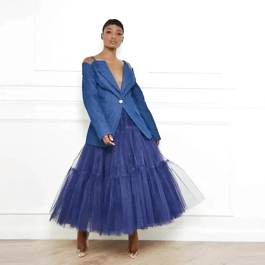 Jupe Tulle Bleu Marine - Maison Tulle