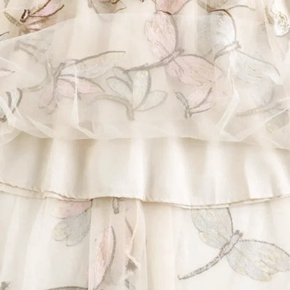 Jupe Tulle Broderie Insecte - Maison Tulle