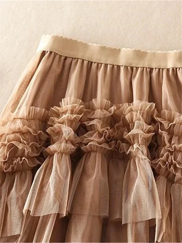 Jupe Tulle Marron - Maison Tulle