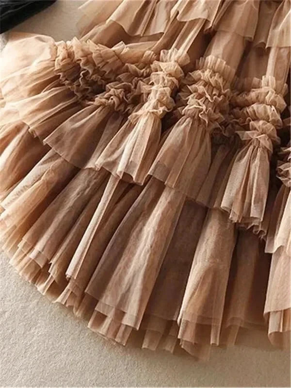 Jupe Tulle Marron - Maison Tulle