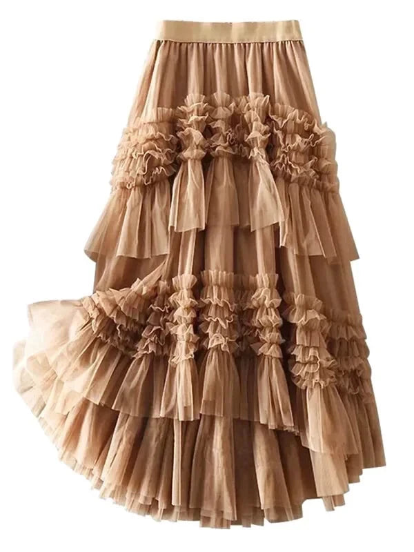 Jupe Tulle Marron - Maison Tulle