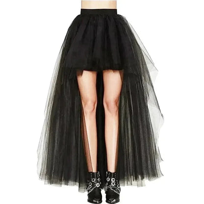 Jupe Tulle Noire Asymétrique - Maison Tulle