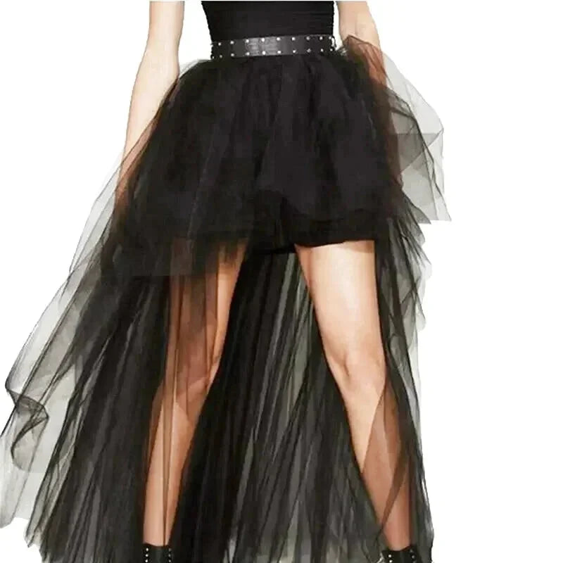 Jupe Tulle Noire Asymétrique - Maison Tulle