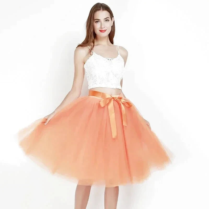 Jupe Tulle Orange - Maison Tulle