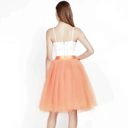 Jupe Tulle Orange - Maison Tulle