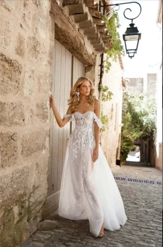 Robe Blanche Tulle Brodée - Maison Tulle