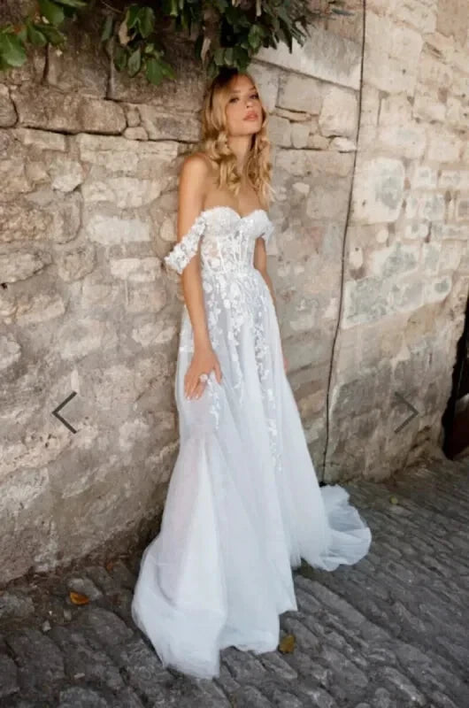 Robe Blanche Tulle Brodée - Maison Tulle