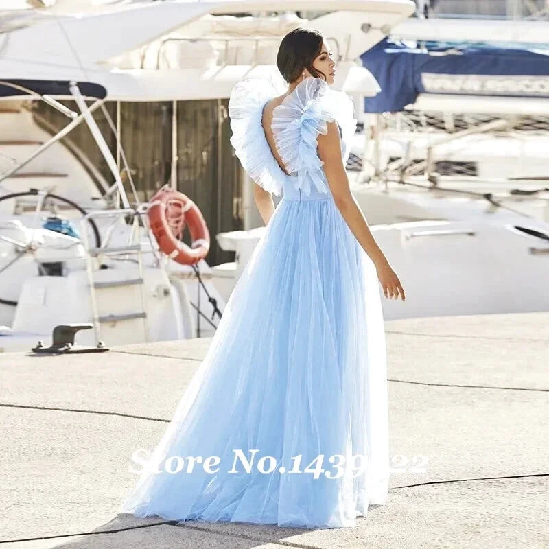 Robe Bleu Ciel Tulle - Maison Tulle