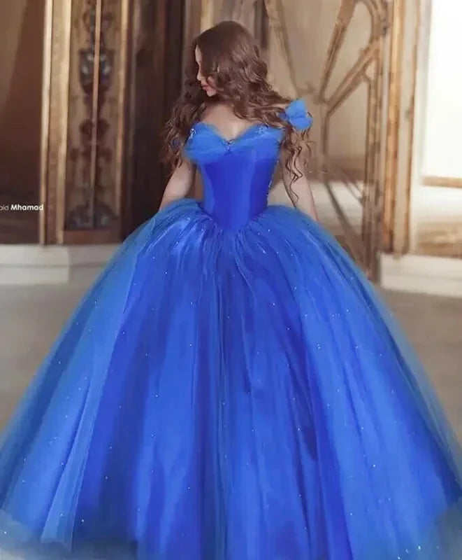 Robe Bleu Roi Tulle - Maison Tulle