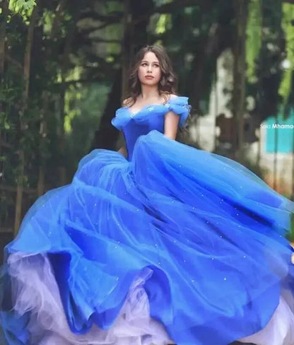 Robe Bleu Roi Tulle - Maison Tulle