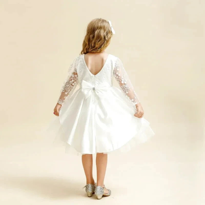 Robe Cérémonie Tulle Fille Blanc - Maison Tulle