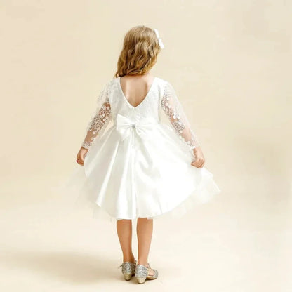 Robe Cérémonie Tulle Fille Blanc - Maison Tulle