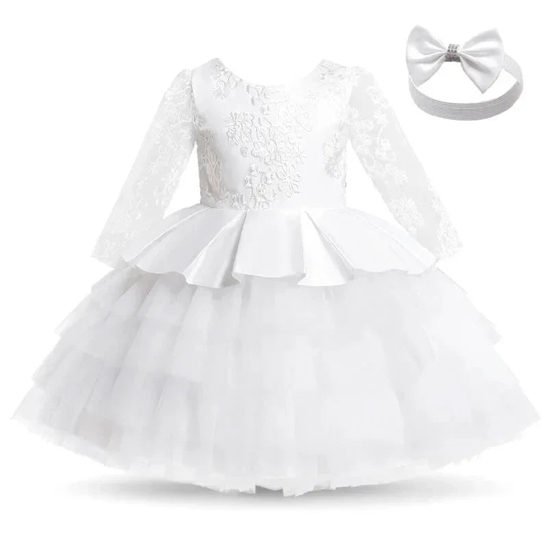 Robe Cérémonie Tulle Fille Blanc - Maison Tulle