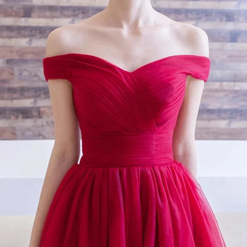 Robe Cocktail Courte Tulle Rouge - Maison Tulle