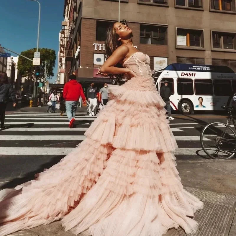 Robe de Mariée en Tulle Rose Pâle - Maison Tulle