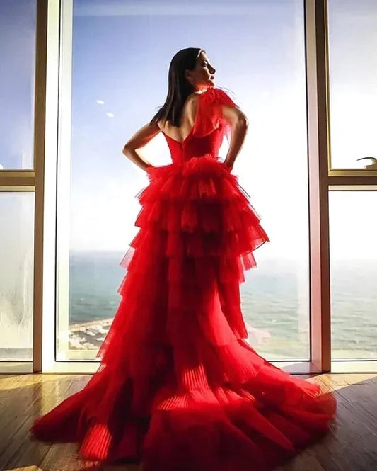 Robe de mariée en tulle rouge - Maison Tulle