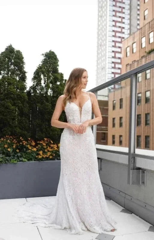 Robe de Mariee Tulle Traine Amovible