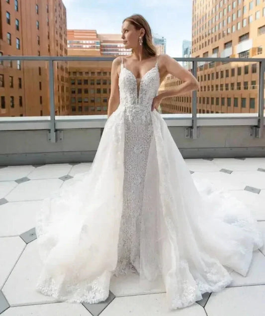 Robe de Mariée Tulle Traine Amovible - Maison Tulle