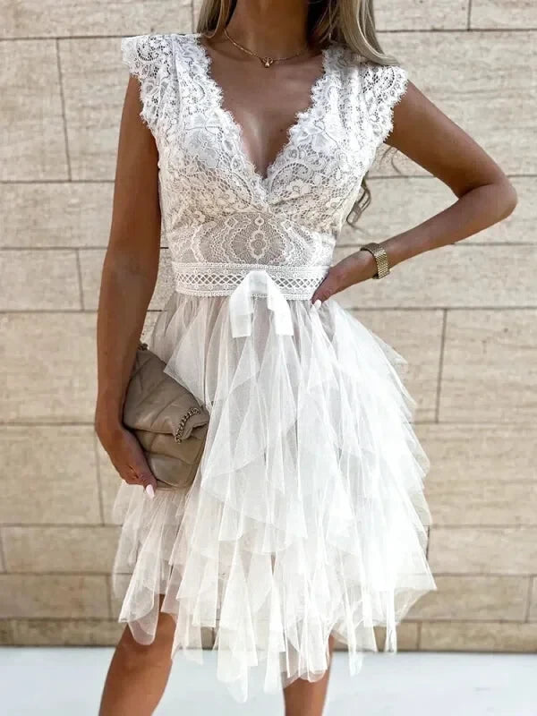 Robe de Soiree Tulle et Dentelle