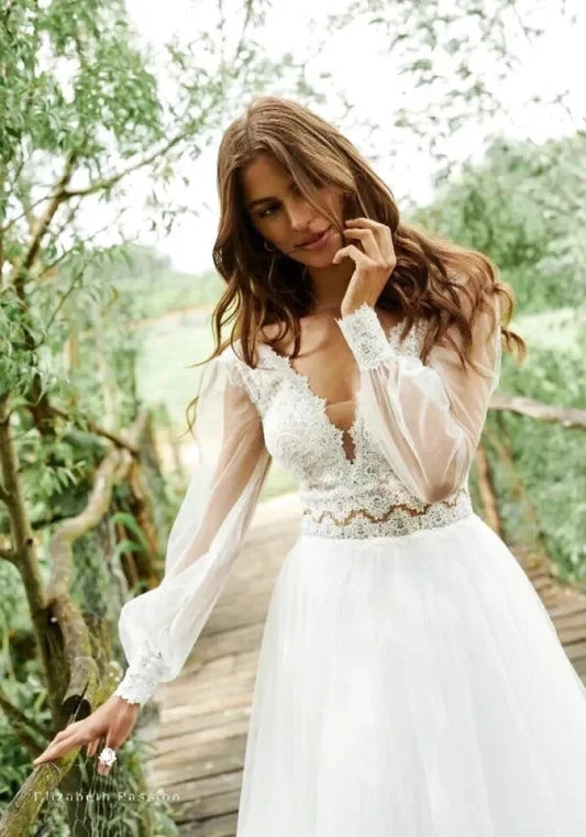 Robe Longue Blanche Tulle