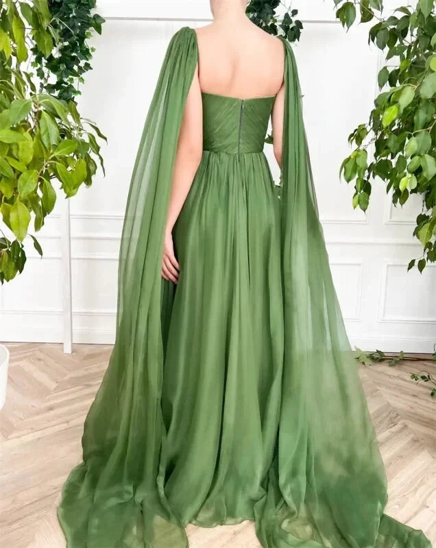 Robe Longue Tulle Verte