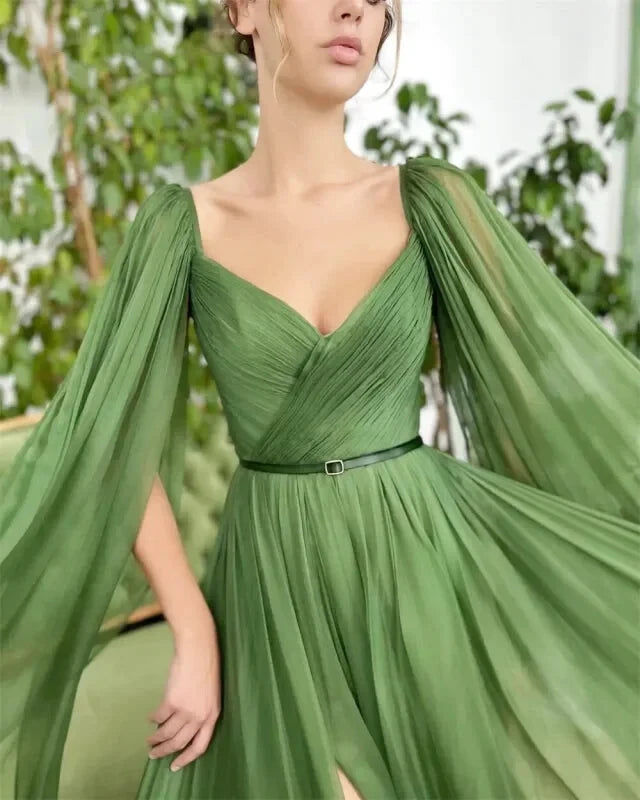 Robe Longue Tulle Verte