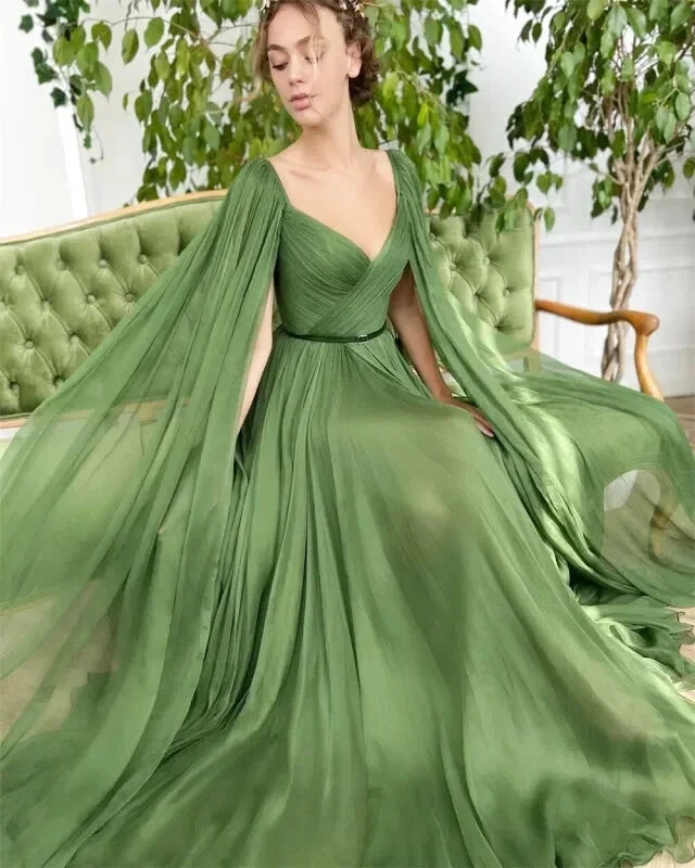 Robe Longue Tulle Verte