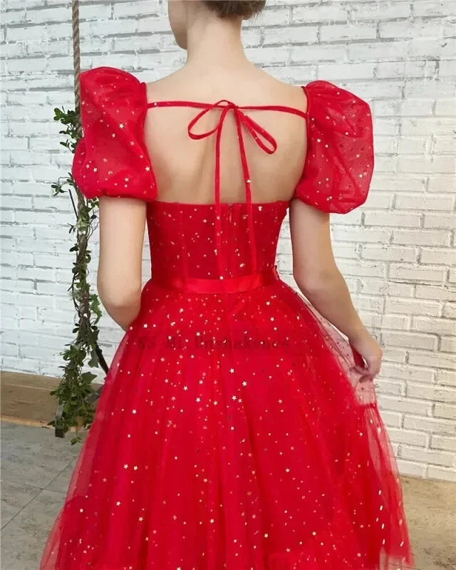 Robe Rouge Tulle Paillette - Maison Tulle