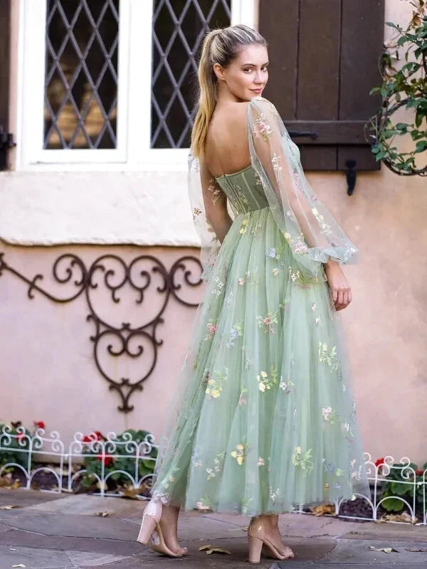 Robe Tulle Brodée Fleurs - Maison Tulle