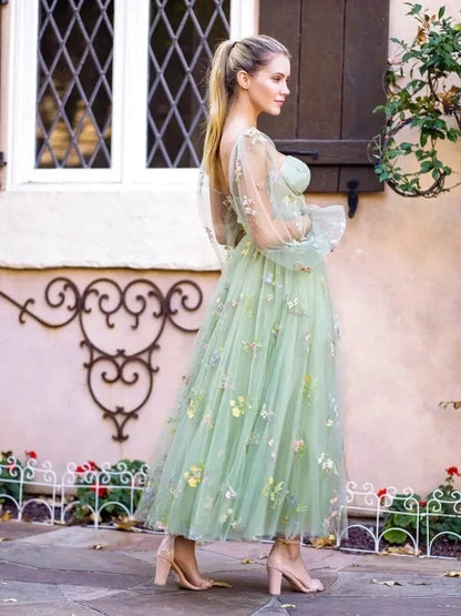 Robe Tulle Brodée Fleurs - Maison Tulle