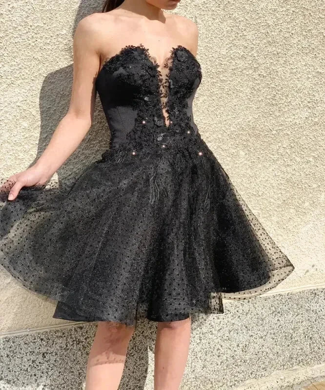 Robe Tulle Courte Noire - Maison Tulle