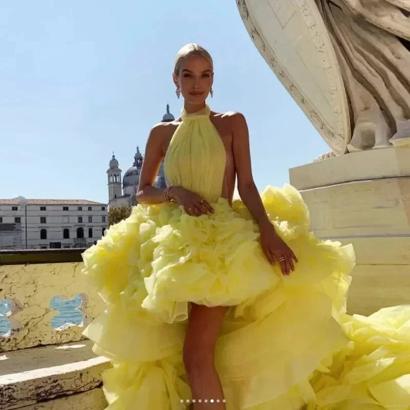 Robe Tulle Jaune - Maison Tulle