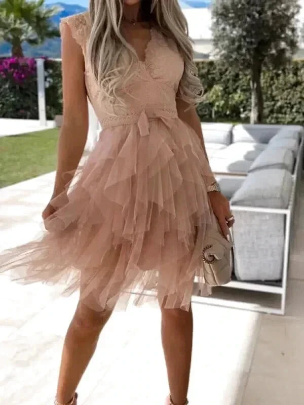 Robe Tulle Rose Poudré - Maison Tulle