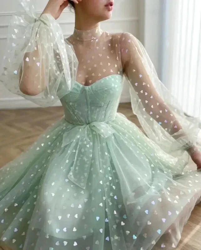 Robe Tulle Vert Sauge - Maison Tulle